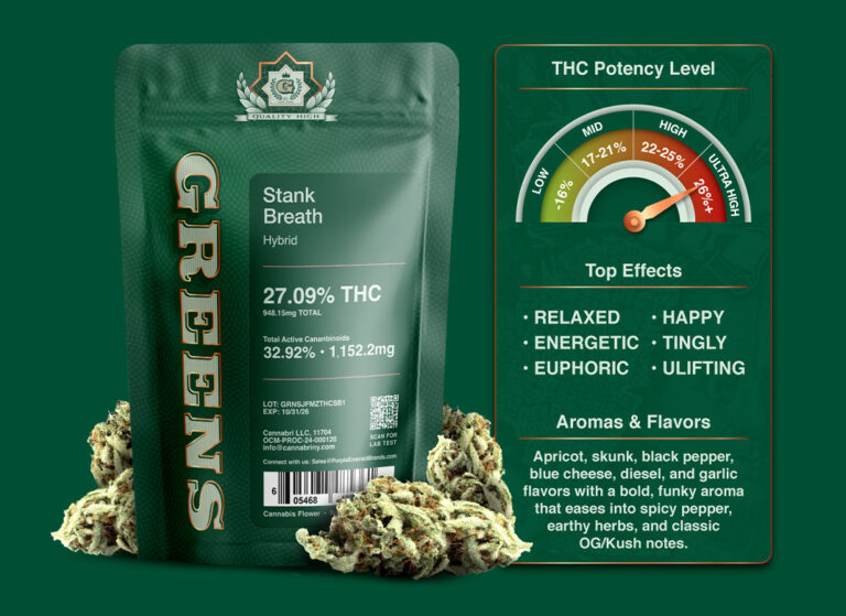 Stank Breath: GREENS High-THC Flower That Commands Attention